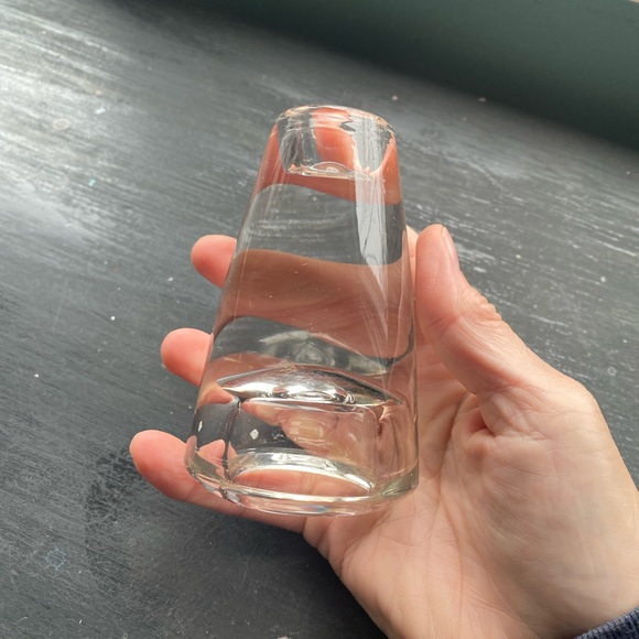 vintage crystal glass conical shaped candlestick holder - Picture 1 of 4